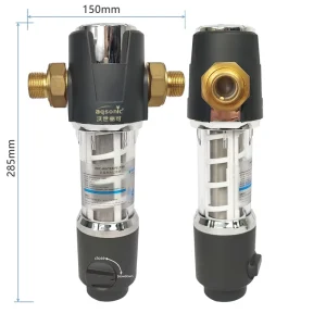 Large-Flow Whole-House Pretreatment Water Filter Purifier Manual Pure Copper Housing