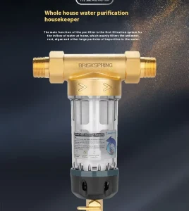 Large Flow Whole House Water Filtration Water Purifier Pure Copper Pre-Filter 1-Year Warranty Water Treatment Machinery