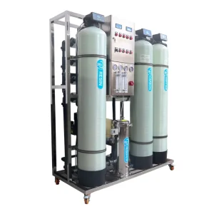 Large Industrial Alkaline Water Treatment System with RO Filter Pump, PLC, Gearbox, and Pressure Vessel