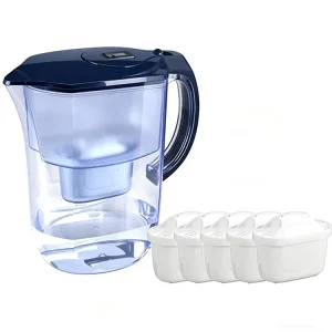 Large Water Filter Pitcher with 5 Replacement Filters Filtration Water AS+ABS Material