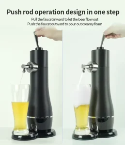 Latest Model Draft Beer Dispenser for Can and Bottle Beer Ultrasonic Beer Foamer Tower Machine Beer Gifts for Men Father’s Day