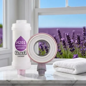 Lavender Scented ABS Shower Filter Dechlorination Chlorine Removal Skin Beautifying Aromatherapy Kitchen Bathroom