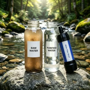 Lightweight Reusable Water Filter Straw for Camping Backpacking Hiking and Outdoor Travel