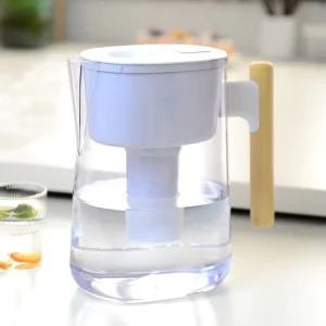 Long Life Filter for Alkaline Water Pitcher 3.5L with Wooden Handle 6 Stages Filtration System Household Kitchen Use