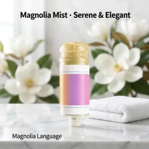 Magnolia Shower Head Filter ABS Aromatherapy Dechlorination Skin Care Water Purification Bathroom