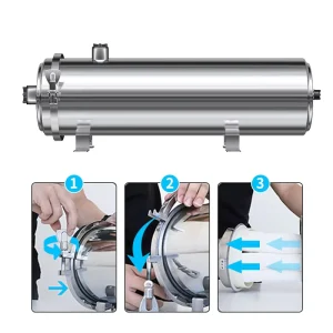 Manual 1000 L H Under Sink Household Water Treatment System 304 Stainless Steel UF Membrane Energy Saving Water Filter