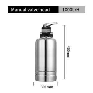 Manual 1000 L Portable Stainless Steel Water Softener with Custom Flow Rate for Household and Outdoor Use