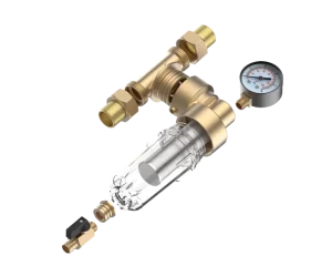 Manual Compact Cup-Design Household Water Prefilter for Universal Installation in Narrow Spaces