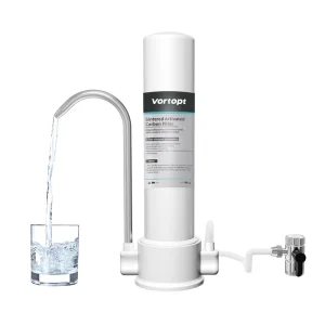 Manual Countertop Carbon Rod Water Purifier for RV, Outdoor, and Household Use