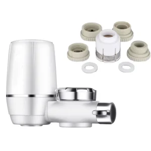 Manual Cylinder Faucet-Mounted RV Household Water Purifier with Ceramic Activated Carbon Filters 1200 GPD