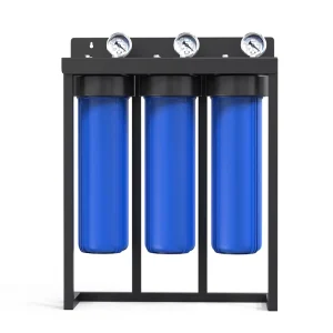 Manual Household Under Sink Water Filter 20×4.5 Inch Portable Frame with 0.5 Micron Filtration