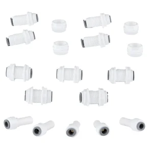 Manual Plastic Water Filter Parts Quick Connector Fitting for RV and Outdoor Use with RO Water Purifier