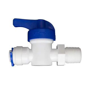 Manual Shut Off Ball Valve Plastic Quick Fitting Straight Inline Hand Valve for RO System Water Filter Parts