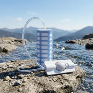 Manual Siphon Ceramic Water Filter System, Portable Gravity-Fed Purifier for Outdoor Camping, Emergency and Disaster Relief