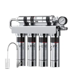 Manual Stainless Steel 5-Stage Water Purifier Ultrafiltration System for Household and Outdoor Purification
