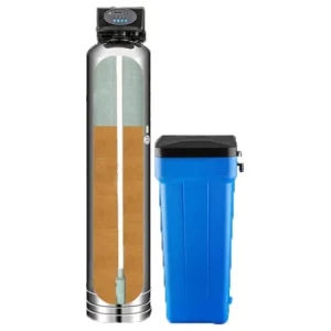 Manual Stainless Steel Water Softener System 3000L h Flow Rate Under Sink Ion Exchange Resin for Outdoor and Household Use