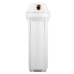 Manual White/Clear 10-Inch Plastic Refillable Water Filter Housing for Sediment, UDF, CTO Cartridges