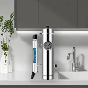 Manual Whole House Stainless Steel Under Sink Water Filter 1000L Per Hour with UV Ultraviolet Lamp for Household Use