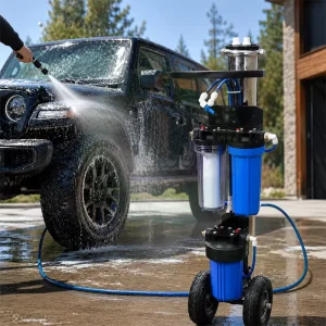 Manufacturer Direct Mobile Wheeled RO DI Deionized Water System Custom for Outdoor Car RV Home Washing