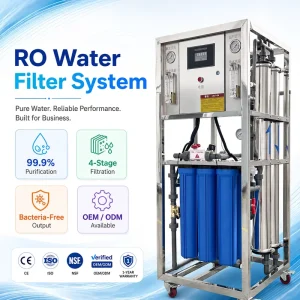 Manufacturer Factory Tap Water RO System, Reverse Osmosis Pure Water Filtration Plant, 250 LPH, Prefilter