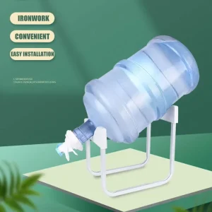 Metal Gallon Water Jug Stand with Dispenser Nozzle Organiseurs EasyTo As Non slip Drinking Water Cooler Holder Rack 1 Set