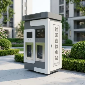Metal-Shell Coin-Operated Purified RO Water Vending Machine with Coin, Bill, and Credit Card Payment