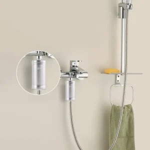 Mineral VC Stone Water Shower Filter Body Hair Spa Household Bathroom Stainless Steel Shower Filter Water Treatment Device
