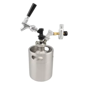 Mini Keg 2L Stainless Steel Beer Growler Spear Ball Lock Connector Co2 Regulator Home Brew Beer Dispenser Tap Bar Beverage