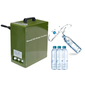 Mini Small Outdoor Emergency RO Water Purifier 600G Non No Electric Manual Water Purification Portable Hand Crank Water Filter