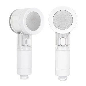 Mini Travel Filtered Hand Shower High Pressure Skin Care Water Saving ON OFF Switch Button Single Outlet Modern Design Hotel Use