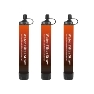 Mini Water Filter Straw with Purifier Portable Survival Straw for Camping Hiking Emergency Outdoor Activities Drinking Water