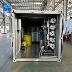 Mobile Container PLC 5000LPH Reverse Osmosis Water Treatment Plant