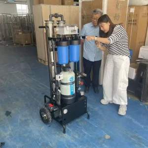 Mobile Hand Cart RO DI Deionized Water Softener Resin Tank for Car Wash Window Glass Solar Panel Cleaning Pure Water Machine