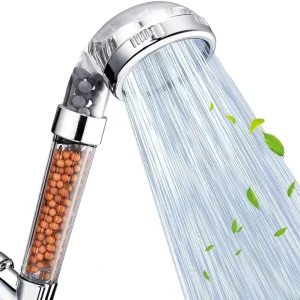 Modern 3 Adjustable High Pressure Spray Shower Head Water Saving Filter ABS for Apartments Hotels’ Shower Room
