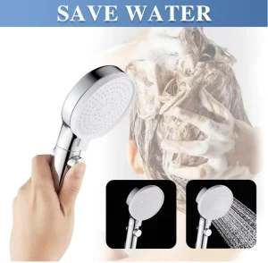 Modern ABS Plastic Handheld Shower Head 3 Mode High Pressure with ON/OFF Switch & Filter for Hotel Bathroom Project
