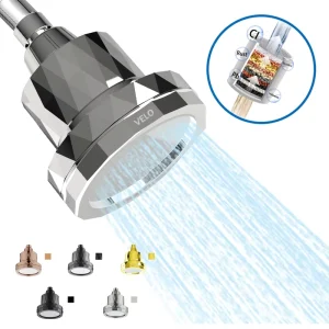 Modern Bathroom Skincare 15 Layer Stage Vitamin Removable Water Filter Shower Head for Hard Water