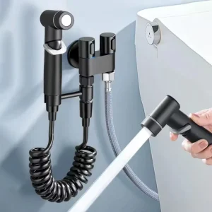 Modern Black Bidet Faucet with Filter Toilet Bidet Sprayer with Water Faucet Self Cleaning Bidet Tap for Bathroom