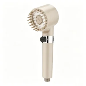 Modern Design Handheld Shower Head Electroplated Surface High Flow Rate Stylish Bathroom Shower Set
