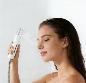 Modern Expandable ABS Plastic Travel Shower Filter Head with High Pressure Water Saving Hand Shower for Hotel Shower Room Use