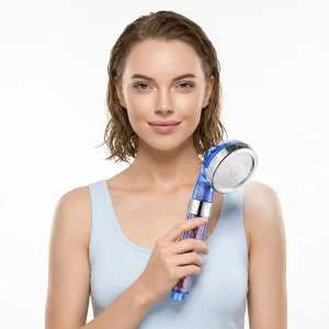 Modern High Pressure Rain Showerhead Water Saving Handheld Bath Shower with Filtered Stone for Bathroom Use