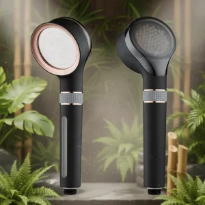 Modern High Pressure Rainfall Handheld Shower Head Water Saving Filter Chrome Plated Easy Installation Single Outlet Bathroom
