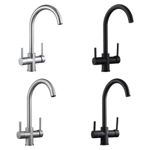 Modern Hot and Cold Kitchen Mixer Tap Brass 3-Way Water Filter Water Purifier Kitchen Sink Faucet