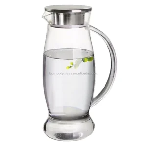 Modern Penguin Hot Selling Good Quality Strainer Lid Glass Water Filter Coffee Jug