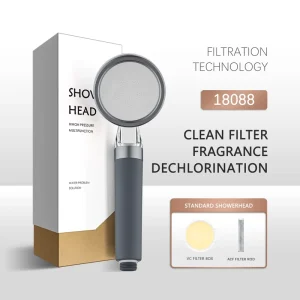 Modern Vitamin C Aroma High Pressure Rainfall Filtered Hand Shower Head Water Saving ACF Filter Cartridge Wall Hanging