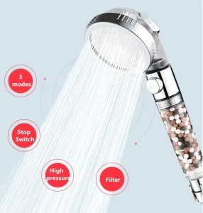 Modern Water Saving 3 in 1 Chrome Hand Held Shower Head with ABS Filter for Bathroom Faucet Accessories
