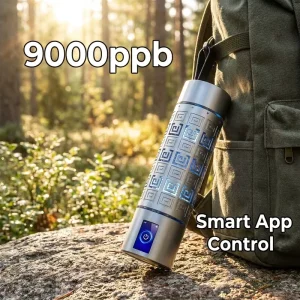 Molecular Hydrogen Water Generator 380ml with 9000ppb Dual-Chamber SPE