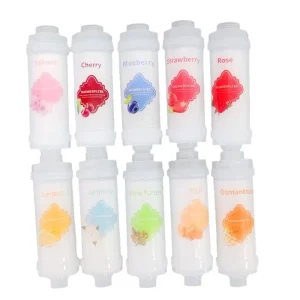 Multi Flavors Scented Water Filter Shower Head Vitamin C Bathroom Bath Filter Household Application Made of Plastic