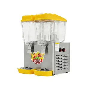 Multi-functional 2-Tap Electric Refrigeration Plastic Drink Dispenser for Milk Tea Shops and Hot Pot Restaurants