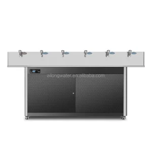 Multi-tap Multi-functional Electric Stainless Steel Floor-standing Instant Hot and Cold Water Dispenser for Outdoor Hotel Use