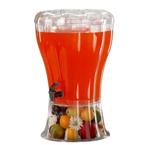 Multiple Design Transparent Plastic Cold Juice Drinking Plastic Beverage Dispenser for Commercial Restaurant Hotel Bar Kitchen